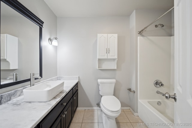 408 S Tamarack Ave, Broken Arrow, OK 74012 - bathroom featuring vanity, washtub / shower combination, and tile patterned floors