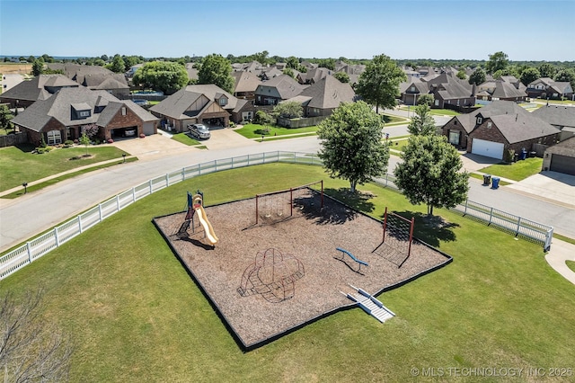 2405 S 13th St, Broken Arrow, OK 74012 - aerial perspective of suburban area featuring a recreational park