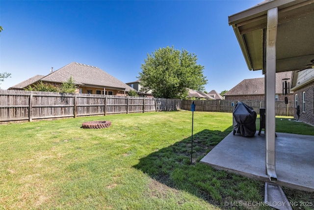 2405 S 13th St, Broken Arrow, OK 74012 - view of yard with a patio area and a fire pit