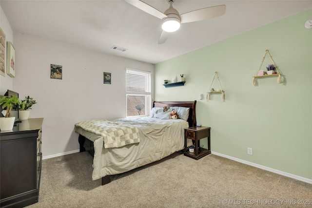 2405 S 13th St, Broken Arrow, OK 74012 - bedroom with carpet floors, ceiling fan, and baseboards