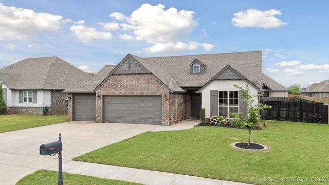 23012 E 104th St S, Broken Arrow, OK 74014 - view of front facade featuring a garage, brick siding, driveway, and a shingled roof