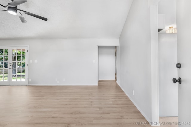 1602 N Hickory Ave, Broken Arrow, OK 74012 - unfurnished living room with ceiling fan, light wood-type flooring, and baseboards