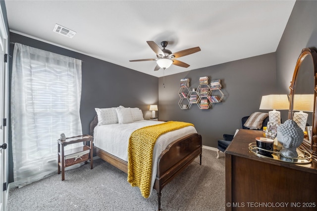 18409 E 50th Pl S, Tulsa, OK 74134 - bedroom with carpet, ceiling fan, and baseboards
