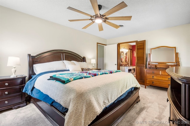 20700 E 420th Rd, Claremore, OK 74017 - bedroom with light carpet and ceiling fan