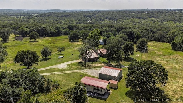 20700 E 420th Rd, Claremore, OK 74017 - aerial view of a heavily wooded area
