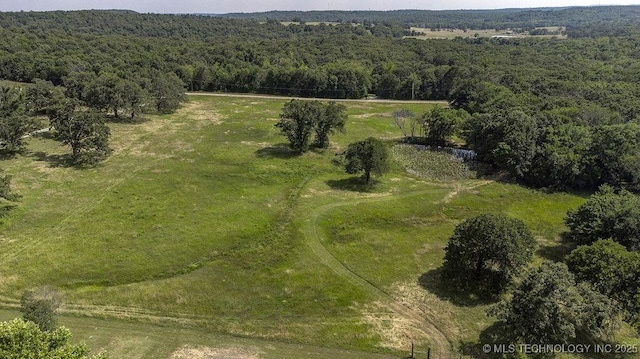20700 E 420th Rd, Claremore, OK 74017 - overview of rural landscape featuring a heavily wooded area