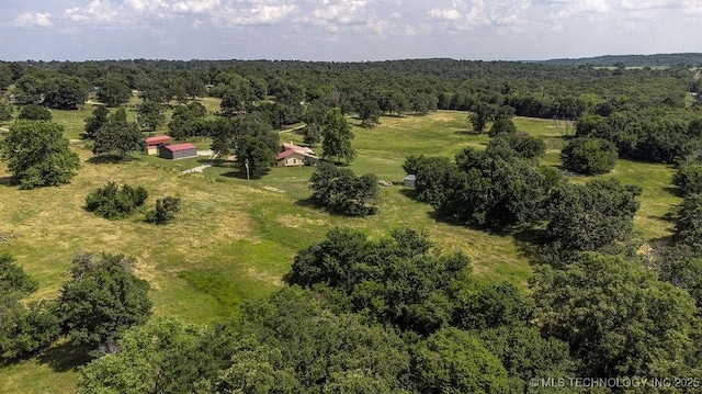 20700 E 420th Rd, Claremore, OK 74017 - aerial view of sparsely populated area with a heavily wooded area