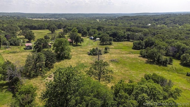 20700 E 420th Rd, Claremore, OK 74017 - aerial view of sparsely populated area with a forest