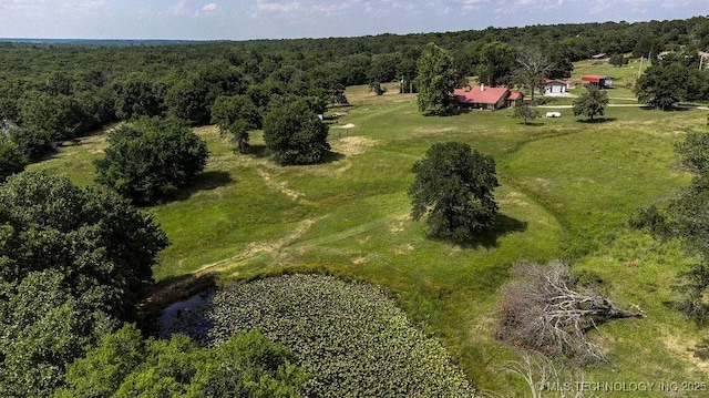 20700 E 420th Rd, Claremore, OK 74017 - aerial view of property and surrounding area featuring a heavily wooded area