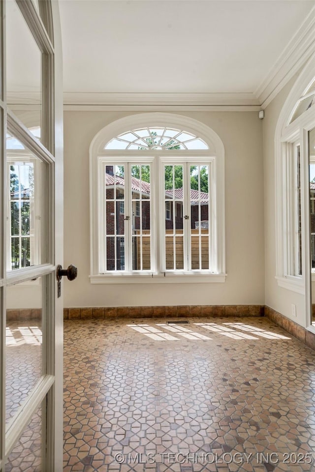 1217 Hazel Blvd, Tulsa, OK 74114 - unfurnished room featuring ornamental molding and baseboards