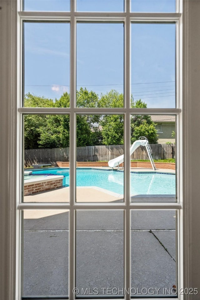 1217 Hazel Blvd, Tulsa, OK 74114 - view of pool with a water slide