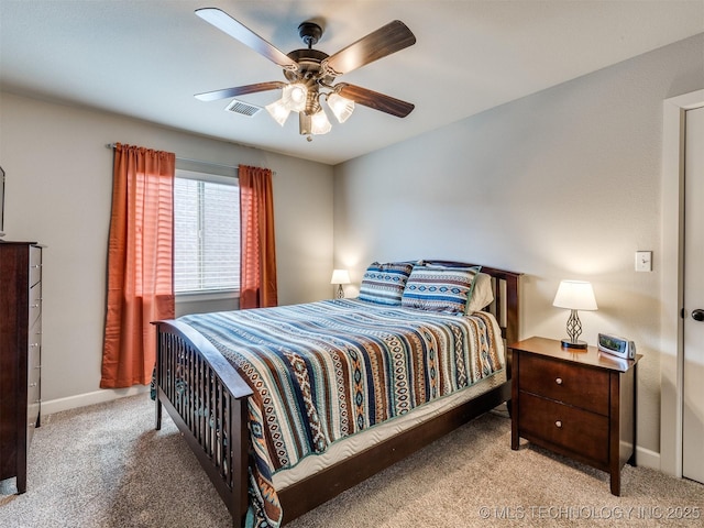 7605 E 82nd Pl, Owasso, OK 74055 - bedroom featuring carpet flooring, baseboards, and a ceiling fan
