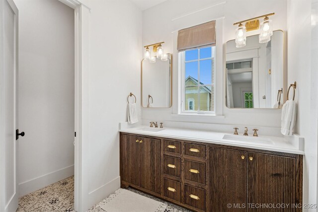 52 Redbud St, Carlton Landing, OK 74432 - full bathroom featuring double vanity and baseboards