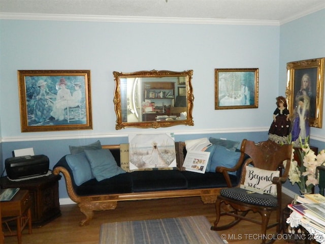 173 County Road 5305th Rd, Wynona, OK 74084 - living room with ornamental molding and wood finished floors