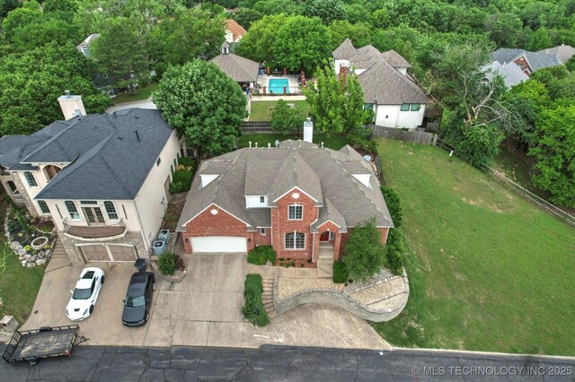 6007 E 76th Ct, Tulsa, OK 74136 - aerial view of property and surrounding area