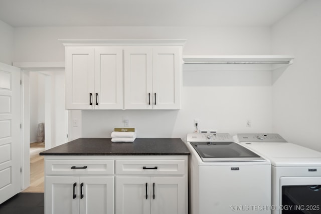 13859 S 21st Pl E, Bixby, OK 74008 - washroom featuring washer and dryer and cabinet space