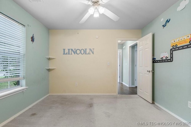 20001 E 46th St, Broken Arrow, OK 74014 - spare room with ceiling fan and baseboards