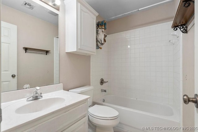 20001 E 46th St, Broken Arrow, OK 74014 - bathroom featuring toilet, vanity, and shower / bath combination