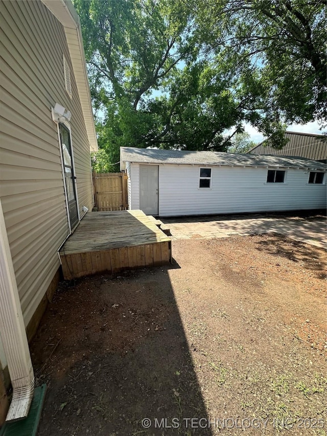 105 S B, Davis, OK 73030 - view of yard with a wooden deck