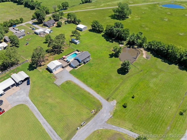 1608 Blue Stem Rd, Fort Gibson, OK 74434 - bird's eye view of a nearby body of water