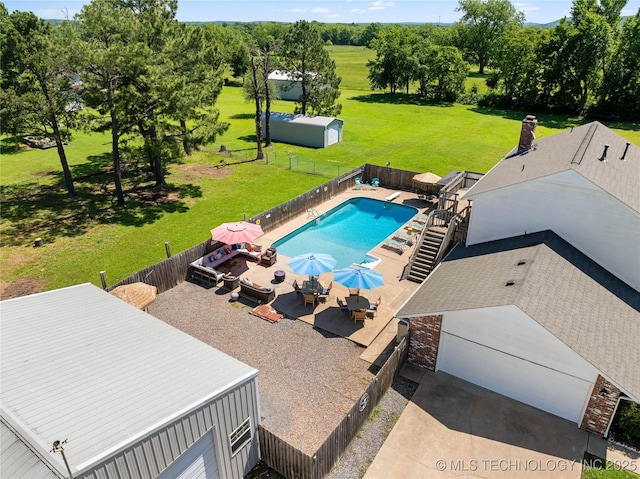 1608 Blue Stem Rd, Fort Gibson, OK 74434 - view of swimming pool with a patio area