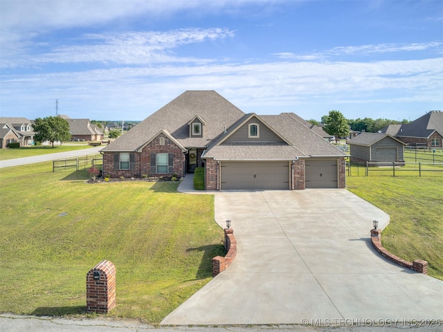 5909 E 139th St, Collinsville, OK 74021 - craftsman inspired home with a garage, driveway, brick siding, and a shingled roof