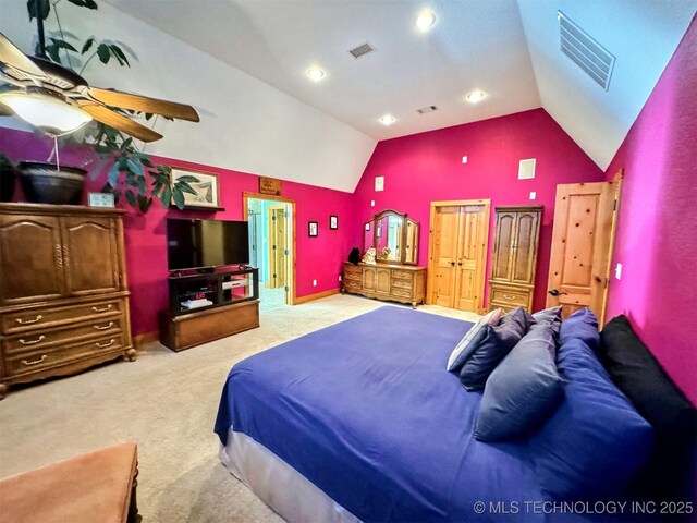 20965 W 921st Rd, Cookson, OK 74427 - carpeted bedroom with lofted ceiling