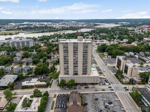 1502 S Boulder Ave Unit 16Cd, Tulsa, OK 74119 - bird's eye view of a nearby body of water