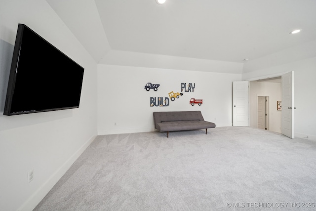 1038 E 38th Pl, Tulsa, OK 74105 - sitting room featuring carpet floors, recessed lighting, and baseboards