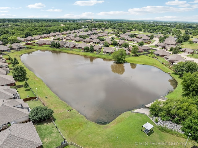 11210 N 131st E Pl, Owasso, OK 74055 - aerial view of residential area featuring a large body of water