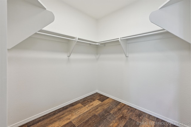 5144 S 34th W Ave, Tulsa, OK 74107 - walk in closet featuring dark wood-type flooring