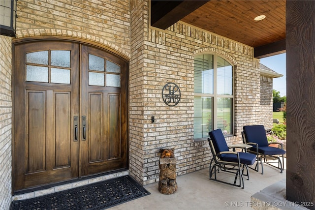 1580 Dawson Dr, Fort Gibson, OK 74434 - view of exterior entry with brick siding