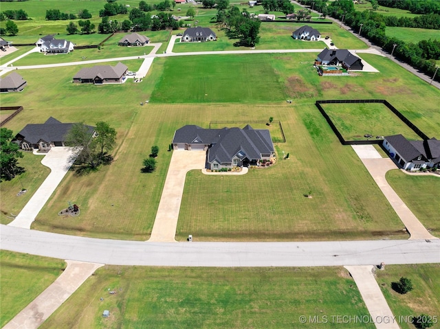 1580 Dawson Dr, Fort Gibson, OK 74434 - aerial view of property and surrounding area