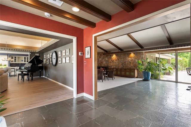 6232 S Jamestown Ave, Tulsa, OK 74136 - lobby with beamed ceiling