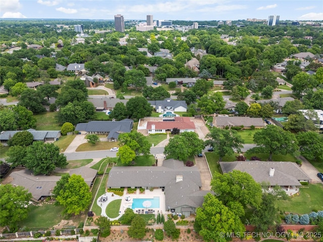 6232 S Jamestown Ave, Tulsa, OK 74136 - aerial view of residential area featuring a pool area