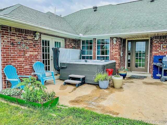 418847 E 1208th Rd, Eufaula, OK 74432 - view of patio with a hot tub and a grill