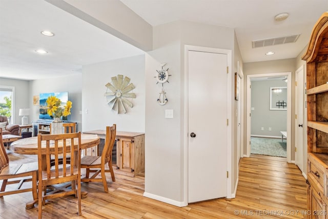 55890 E 315th Rd, Jay, OK 74346 - dining space featuring light wood finished floors, baseboards, and recessed lighting