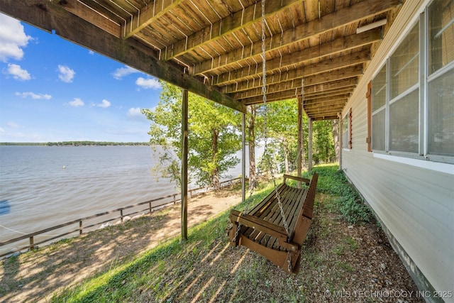 55890 E 315th Rd, Jay, OK 74346 - view of patio featuring a water view