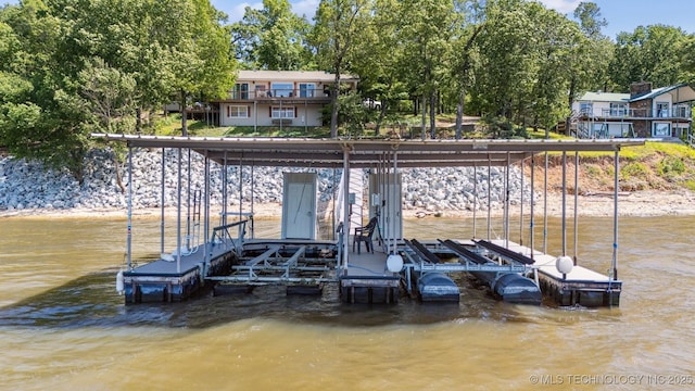 55890 E 315th Rd, Jay, OK 74346 - dock with a water view and view of wooded area