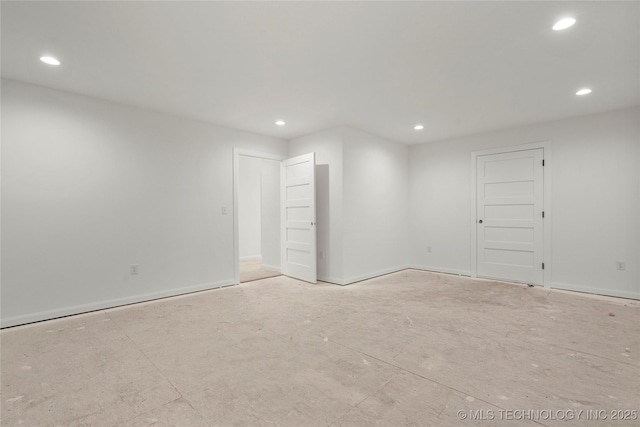 3917 S Madison Ave, Tulsa, OK 74105 - unfurnished room with recessed lighting and baseboards
