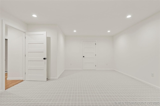3917 S Madison Ave, Tulsa, OK 74105 - unfurnished room with recessed lighting and light carpet