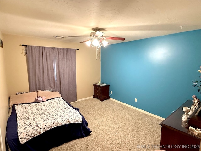 4224 S 69th W Ave, Tulsa, OK 74107 - bedroom featuring carpet floors, baseboards, and ceiling fan