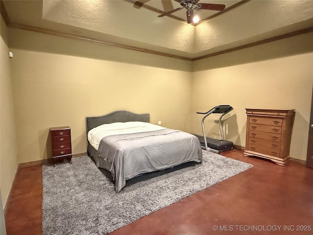 4224 S 69th W Ave, Tulsa, OK 74107 - carpeted bedroom with baseboards and ceiling fan