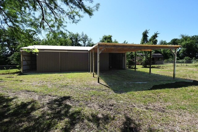 17079 S 125th St, Webbers Falls, OK 74470 - view of yard featuring an outbuilding