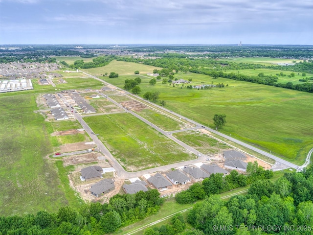 13155 S 105th E Ave, Bixby, OK 74008 - aerial view of property and surrounding area featuring rural landscape