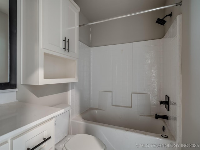 13155 S 105th E Ave, Bixby, OK 74008 - full bathroom with vanity, shower / tub combination, and toilet