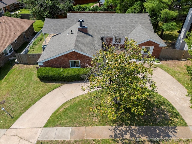 7532 E 55th Pl, Tulsa, OK 74145 - view from above of property