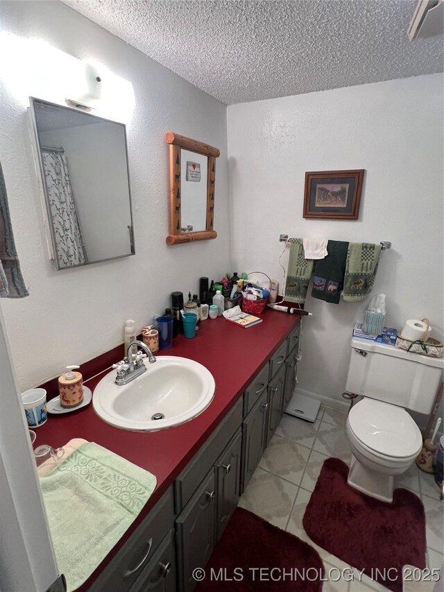 95398 S 4556, Vian, OK 74962 - bathroom with a textured ceiling and vanity