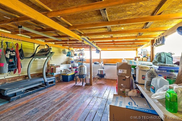 7008 S Hwy 28, Chelsea, OK 74016 - below grade area with wood-type flooring