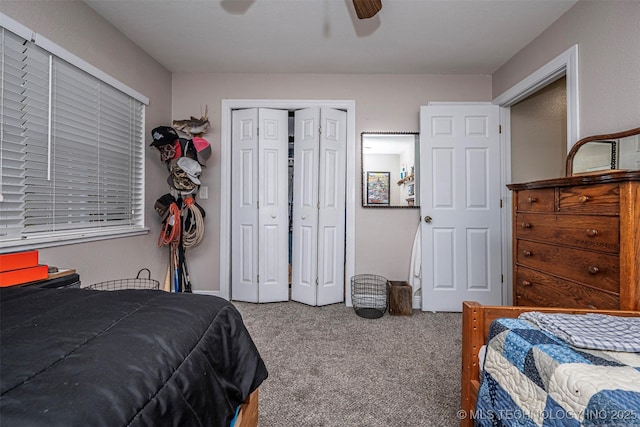 1319 SE 3rd St, Antlers, OK 74523 - bedroom with carpet floors and ceiling fan